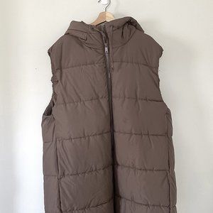 H&M Mauve Long Puffer Vest XL